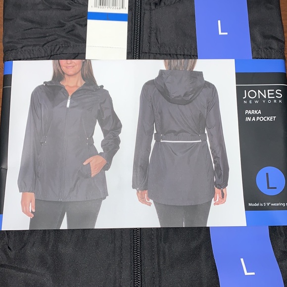 JONES New York Parka in a Pocket, Black NWT - Picture 6 of 12